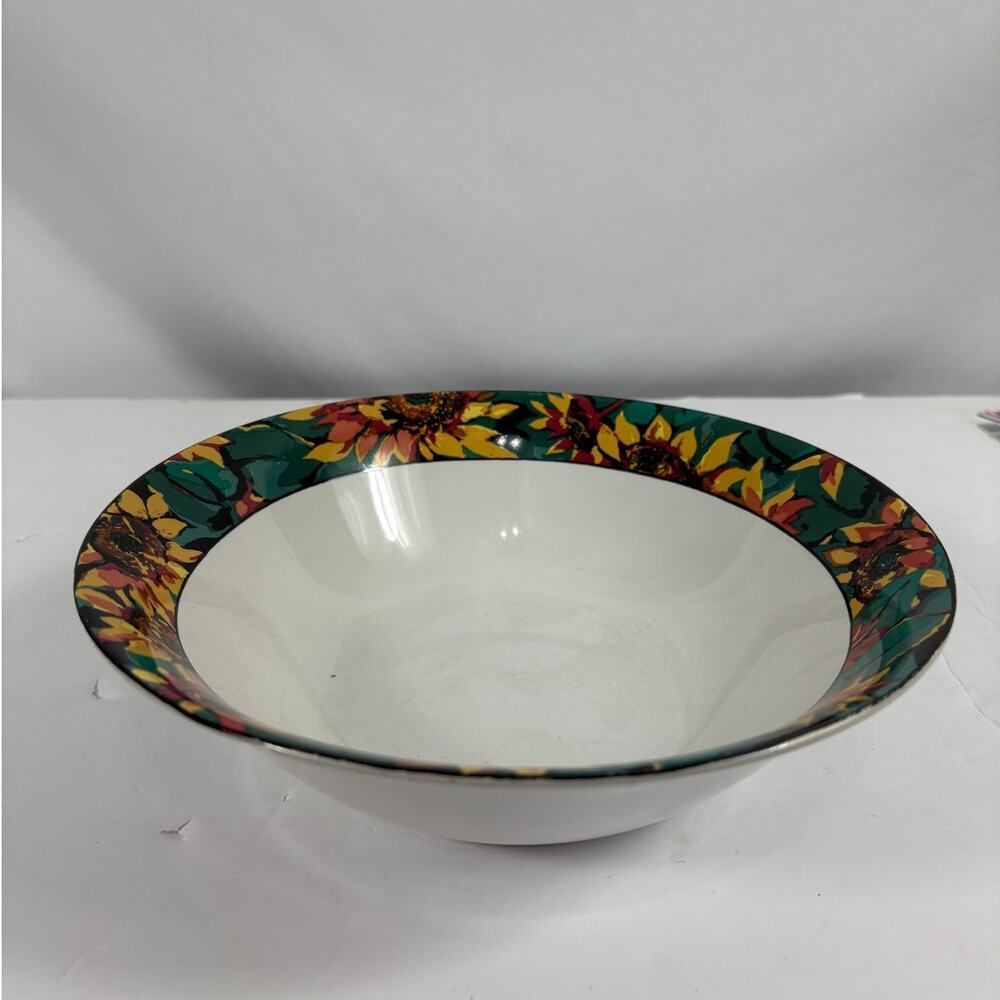 Vitromaster Sunflower Large Serving Bowl 1994 Sue Zipkin